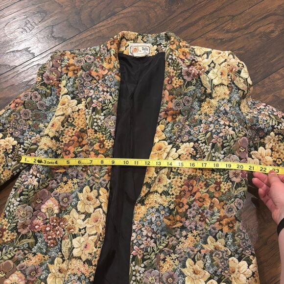 Vintage Talls by Robert California size 42 Medium Long Floral Tapestry Blazer - Picture 7 of 9